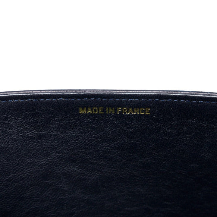 Top Quality Chanel Vintage Matrasse Chain Shoulder Bag Navy White Lambskin