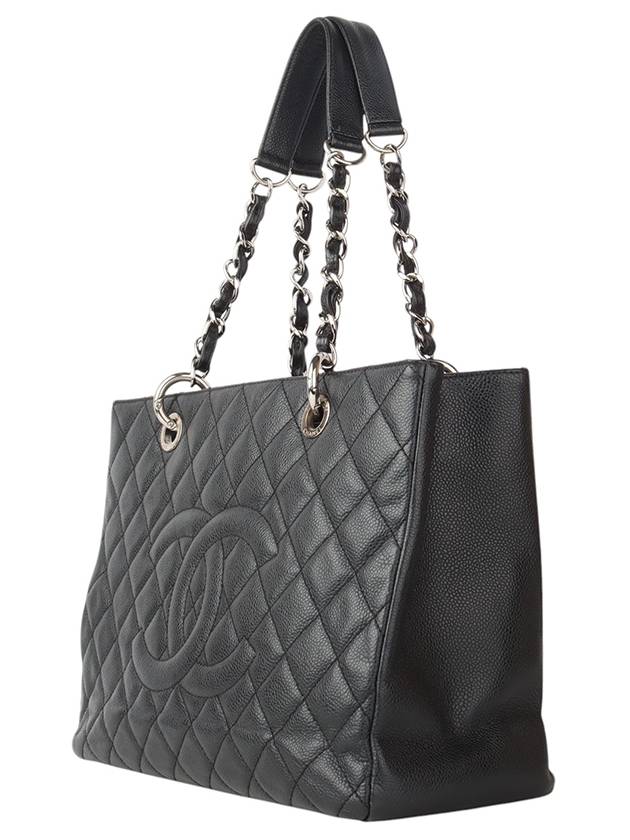 A50995 Caviar Grand Shopping silver shoulder bag 34090K 2 Chanel