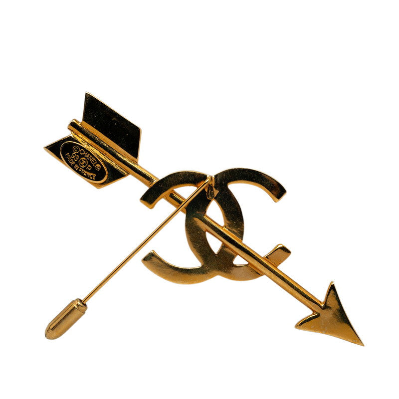 Top Quality Chanel Vintage Cocomark Arrow Arrow Motif Brochure Gold Makeup  CHANEL