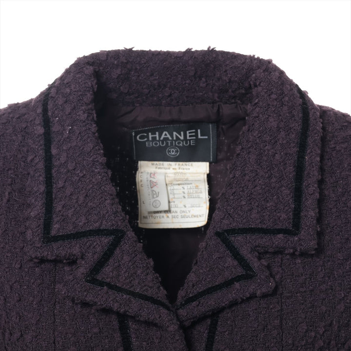 Top Quality Chanel Coconut Button 93A Wool  Alpacca Jacket 34  Pearl P02242 Twid Handcuff