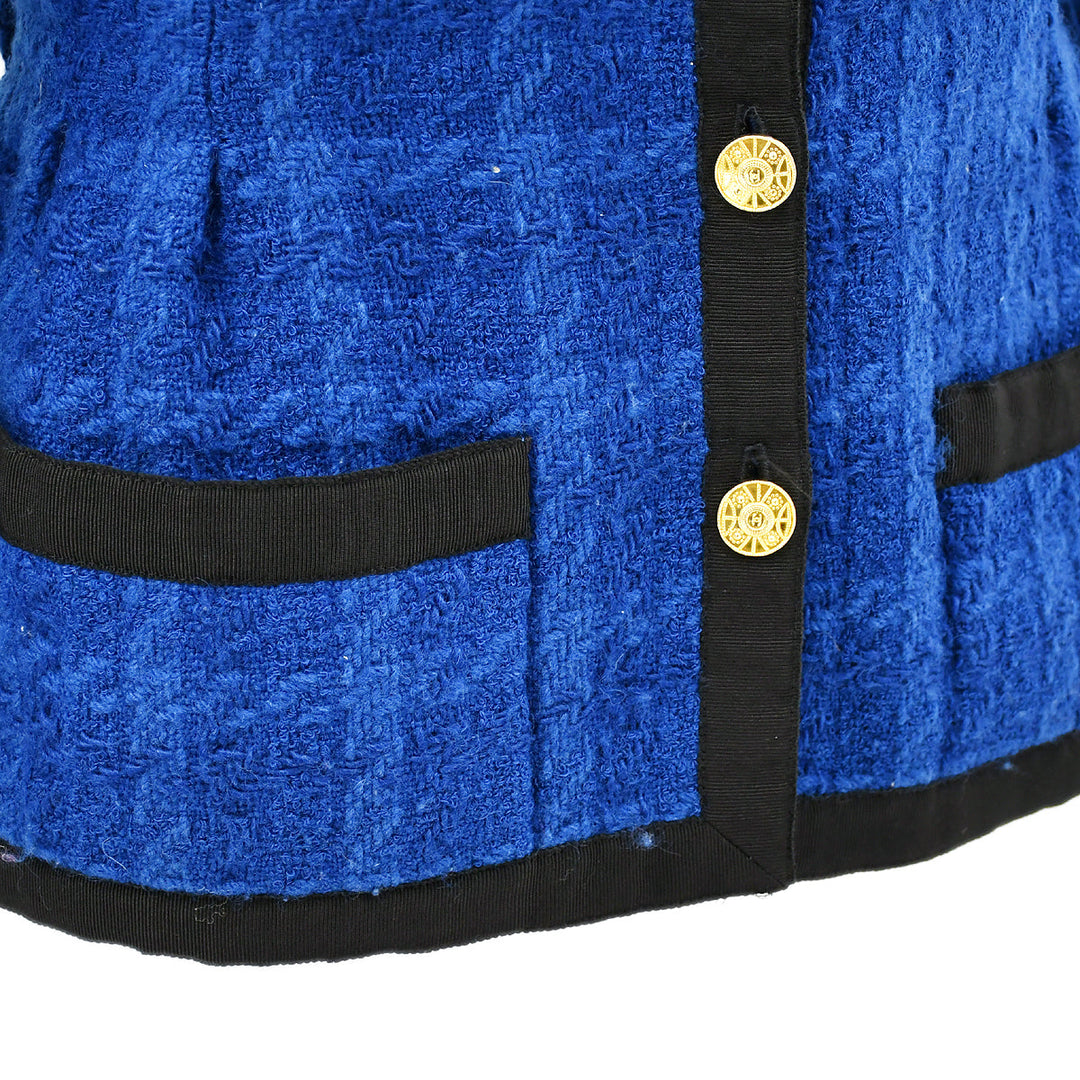 Top Quality Chanel Single Breasted Jacket Blue 20 #36