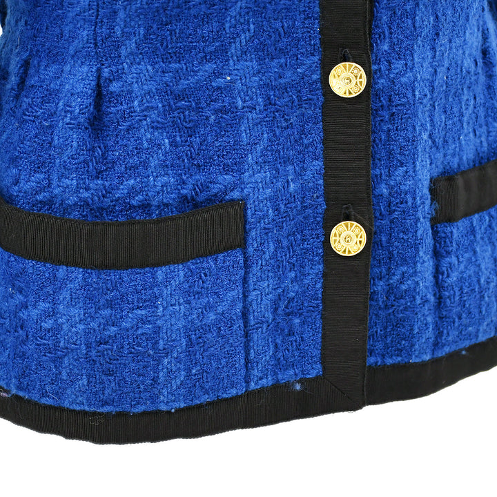 Top Quality Chanel Single Breasted Jacket Blue 20 #36