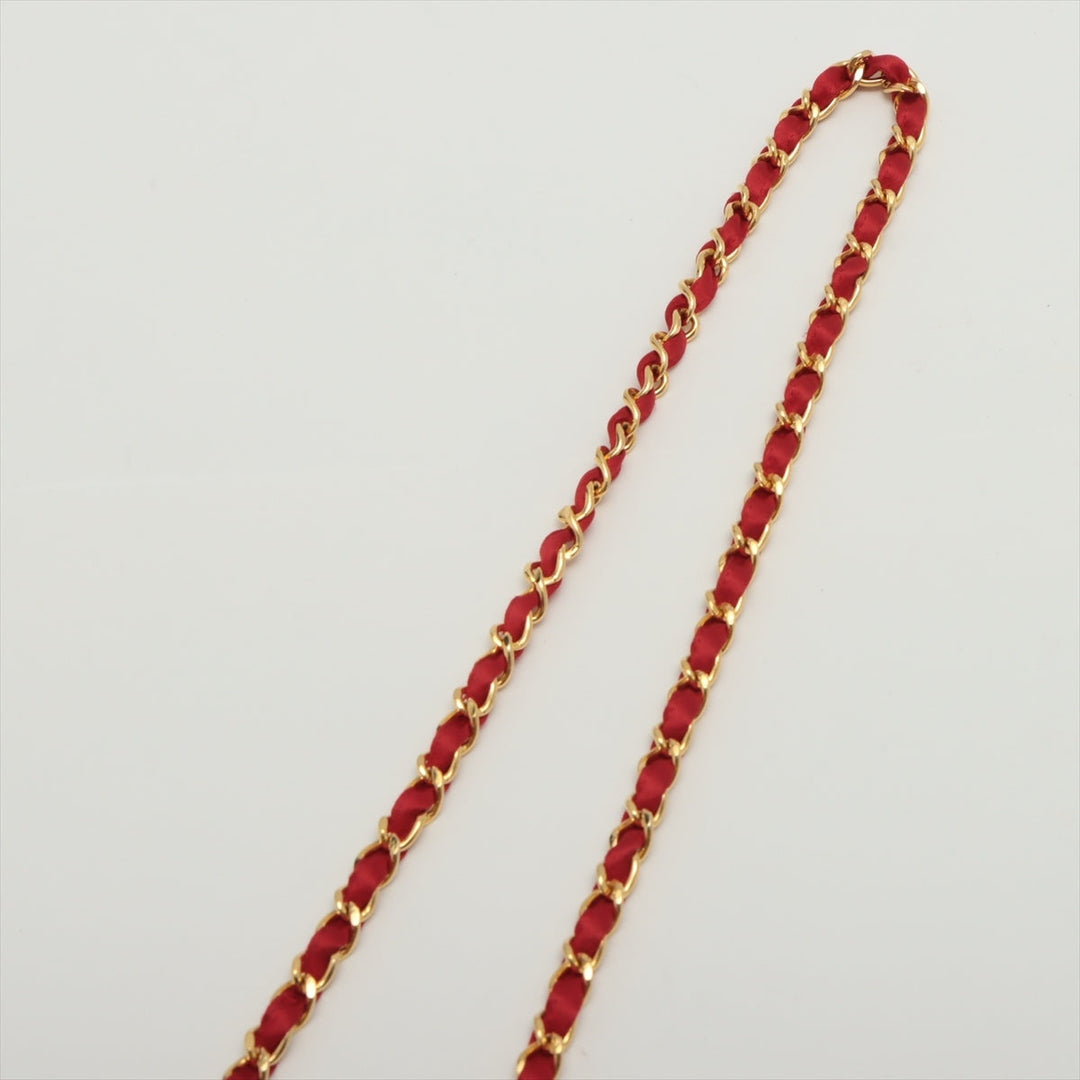Top Quality Chanel Mini Mattress Satin Chain Shoulder Bag Red Gold  1st