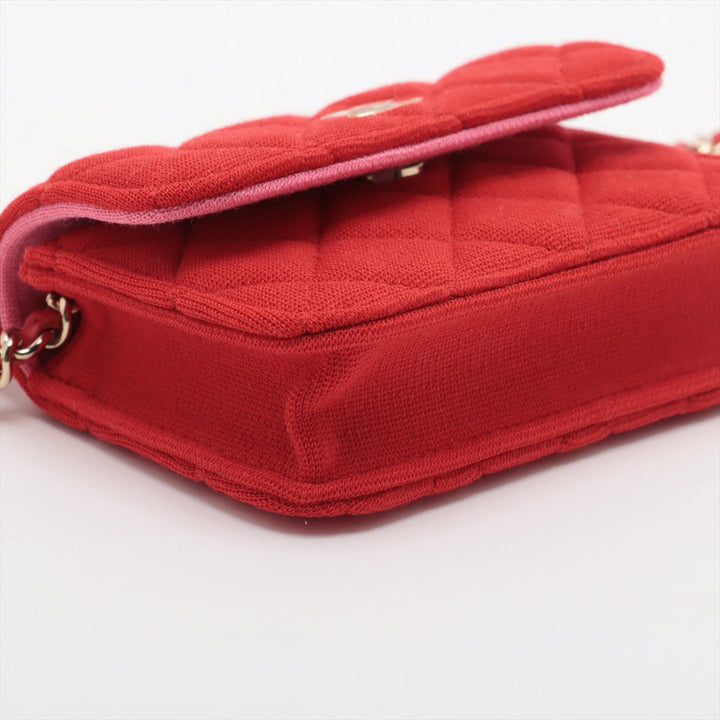 Top Quality Chanel Mini Matrasse Cotton Chain Shoulder Bag Red G  Nonevelty