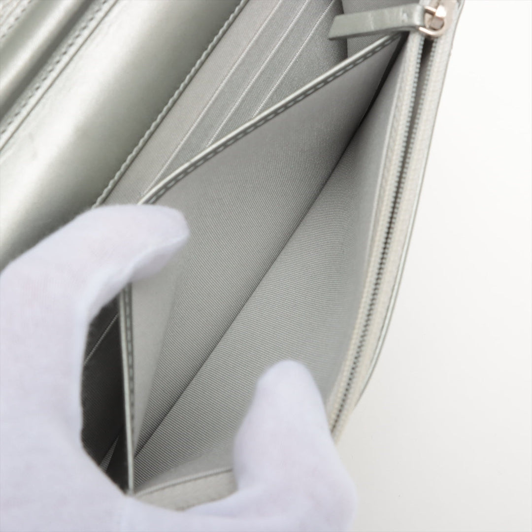 Top Quality Chanel 2.55 Leather Chain Wallet Silver Silver