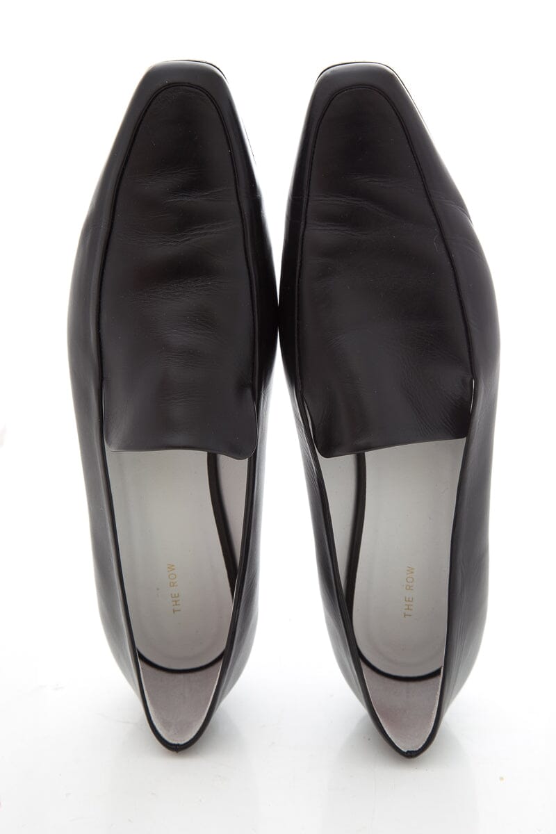 The Row Black Pointed Toe Loafers SZ 39