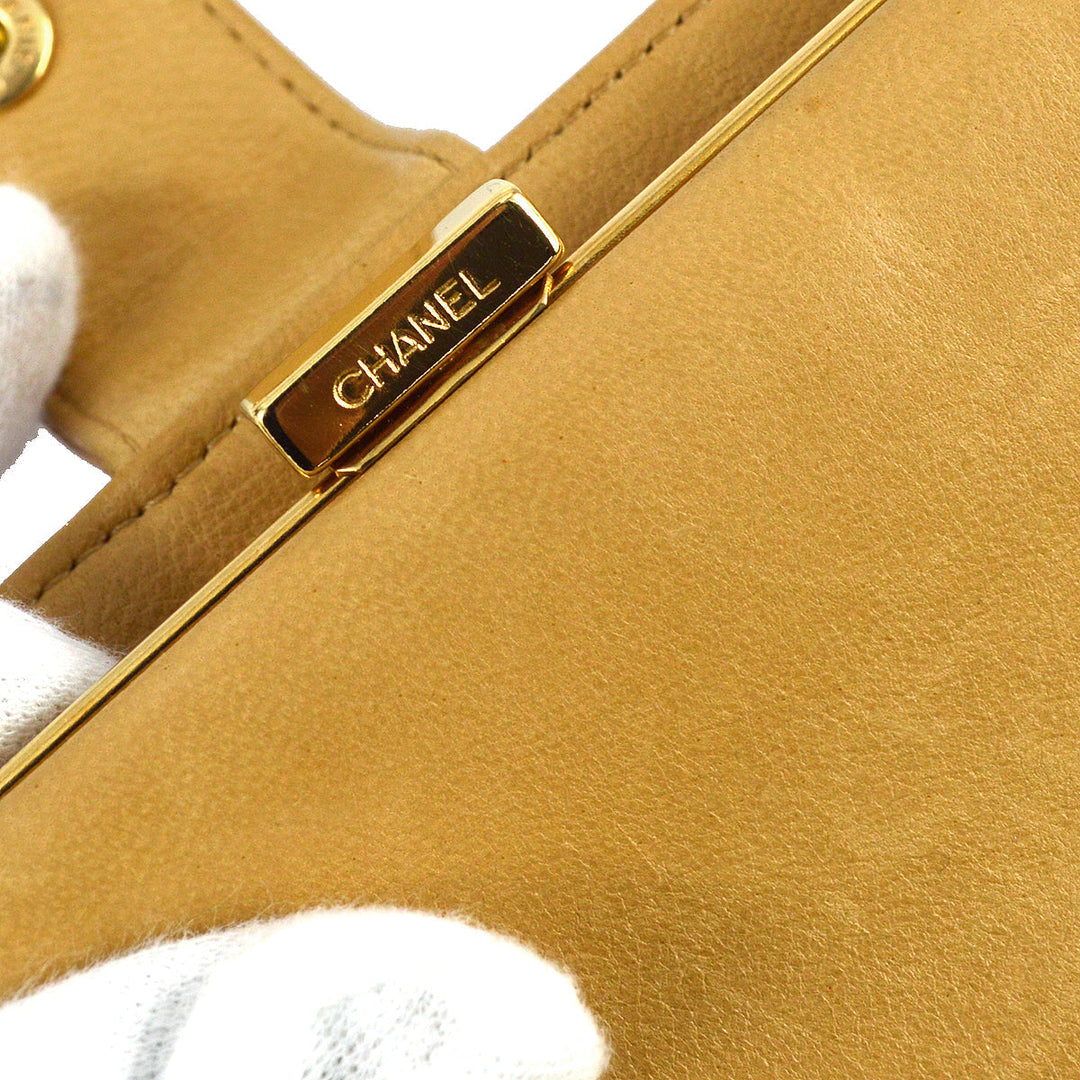 Top Quality Chanel 2005-2006 Beige Caviar Timeless Long Wallet