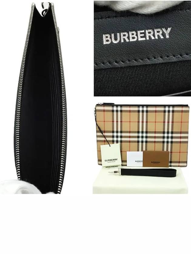 Burberry Vintage Check Clutch Bag Beige