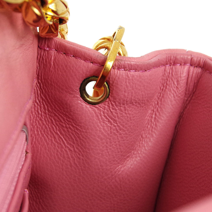 Top Quality Chanel * 1989-1991 Pink Lambskin Border Flap Bag