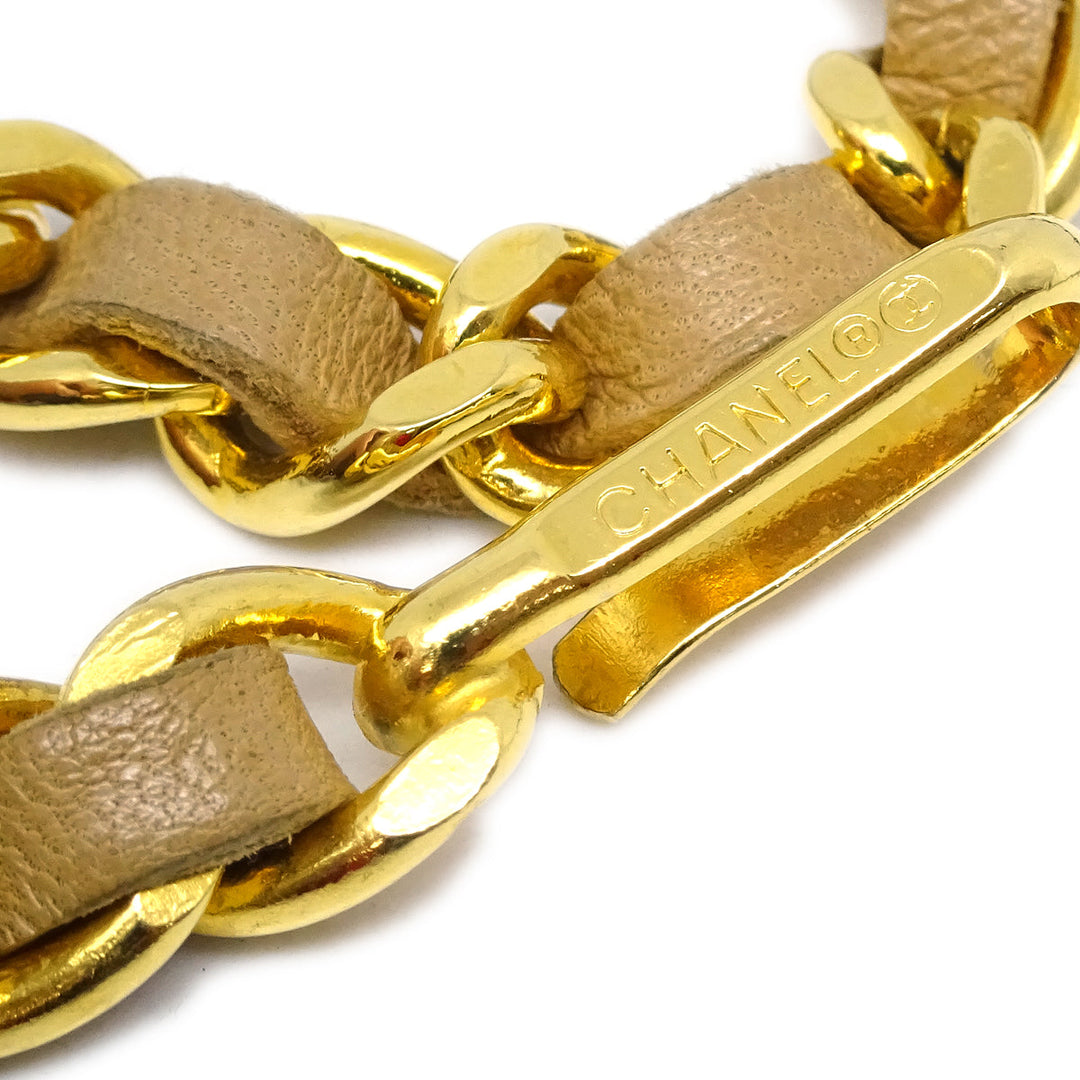 Top Quality Chanel Medallion Chain Belt Beige Small New