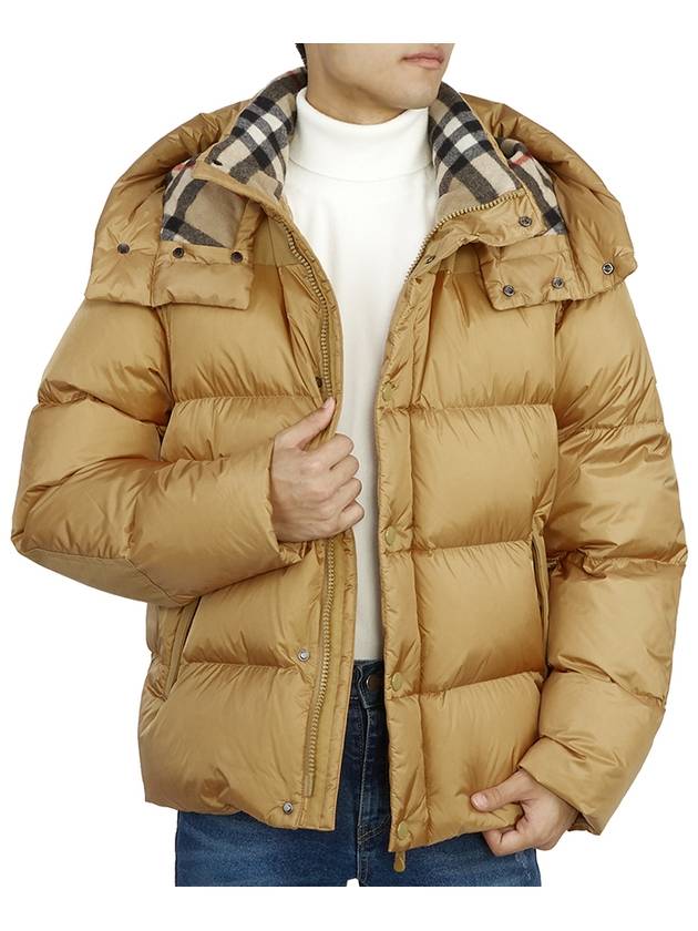 Burberry Detachable Sleeve Hooded Padding Beige