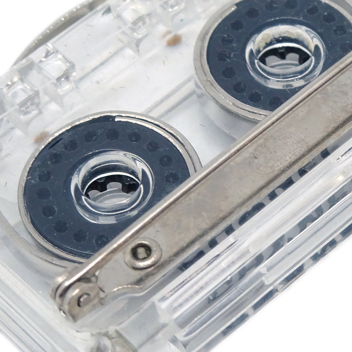 Top Quality Chanel Cassette Tape Brooch Pin Clear 04P