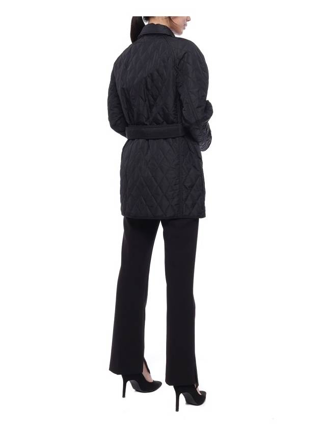 Burberry Diamond Quilted Nylon Canvas Field Jacket Black