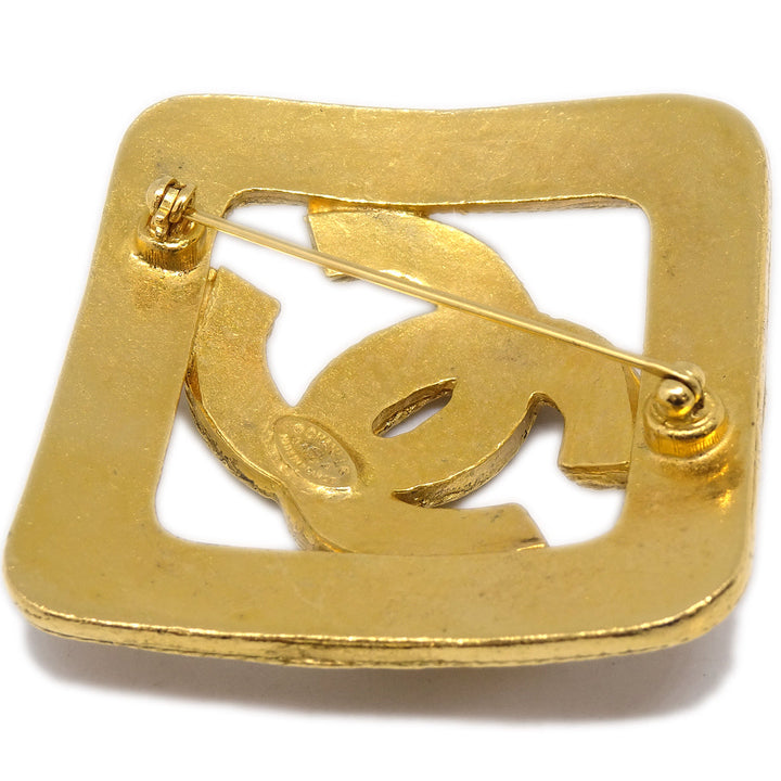 Top Quality Chanel Rhombus Brooch Pin Corsage Gold 94A