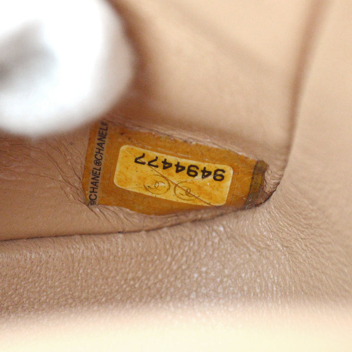 Top Quality Chanel 2004-2005 Classic Double Flap Medium Beige Caviar