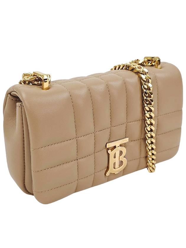 Burberry Lola Quilted Leather Mini Shoulder Bag Beige