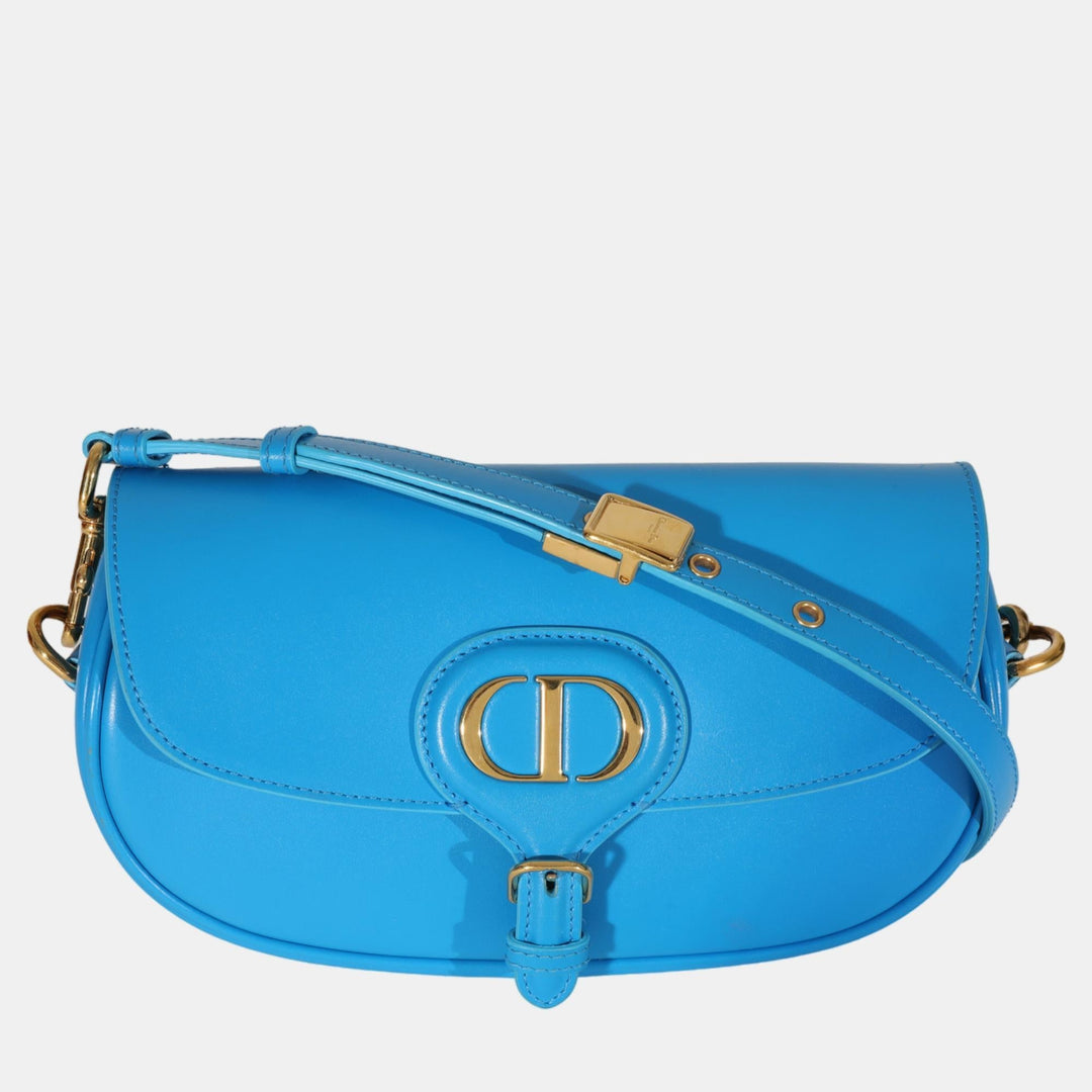 Top quality Dior Christian Blue Leather Bobby East West Horizon Shoulder Bag