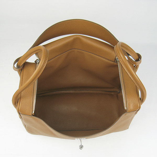Hermes Lindy 34cm Handbag 6208 Light Ocher Silver