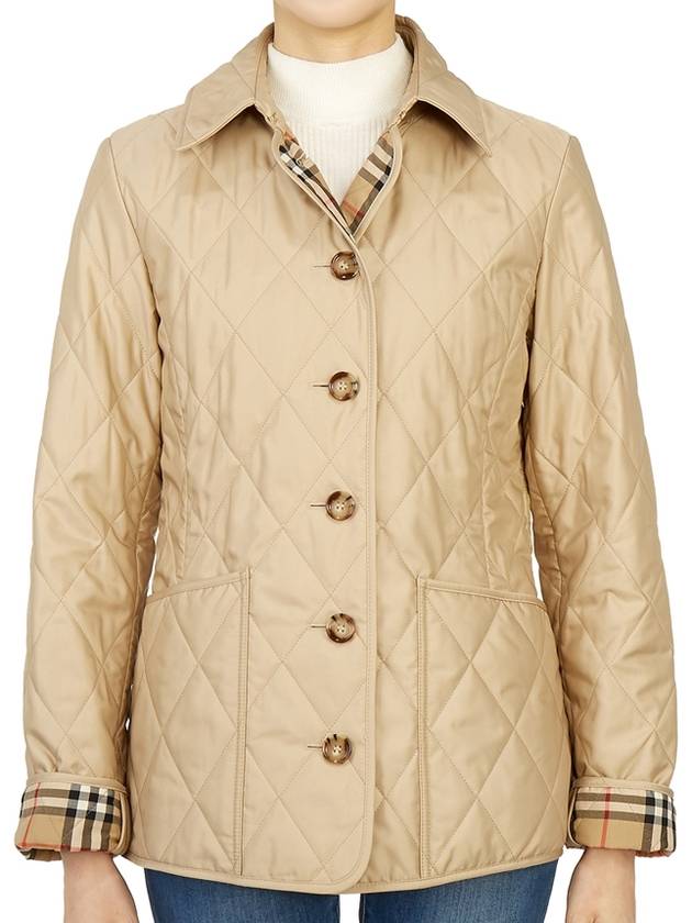 Burberry Diamond Quilted Thermoregulated Jacket New Chino Beige