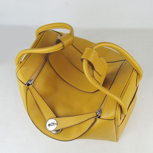 Hermes Lindy 34cm handbag 6208 yellow Silver