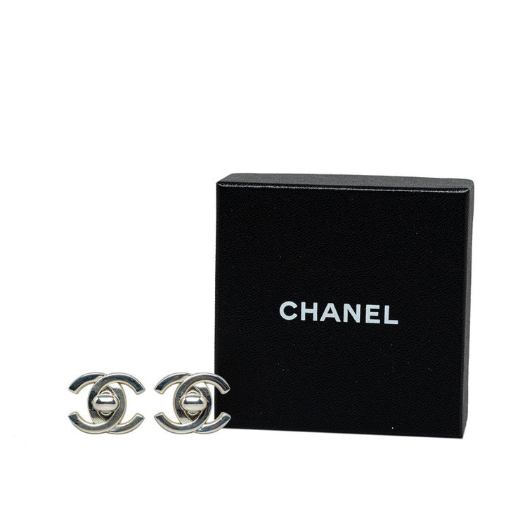 Top Quality Chanel Coco Turn-Lock Earring Silver Metal  Chanel