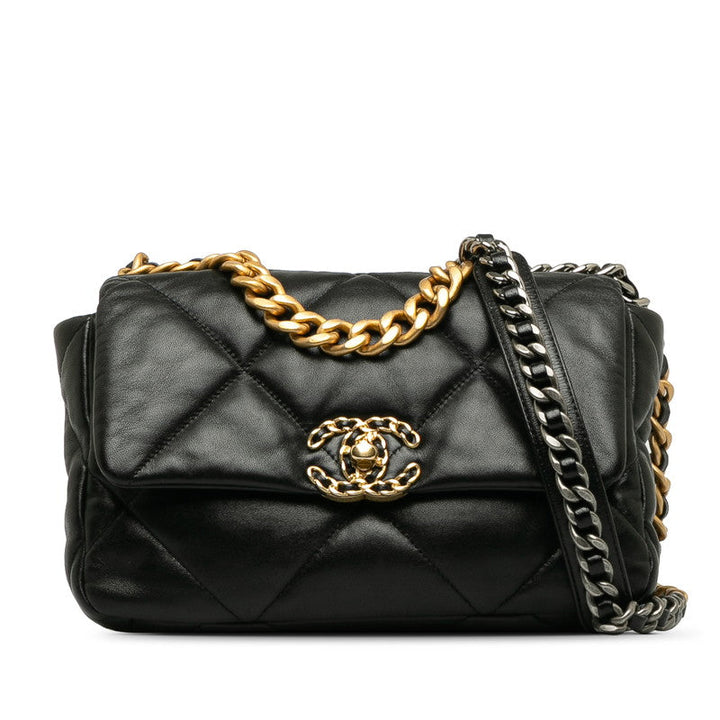 Top Quality Chanel Single Flap 24 in Lambskin Leather Quilted Black Ladies