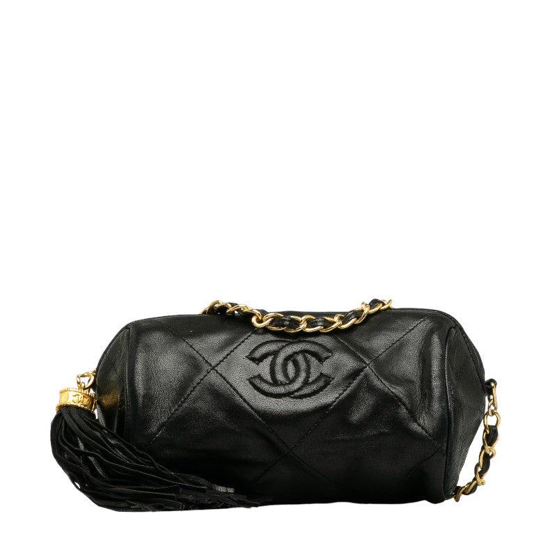 Top Quality Chanel Matrases Cocomark Tassel Mini Chain houlder Bag Black   CHANEL