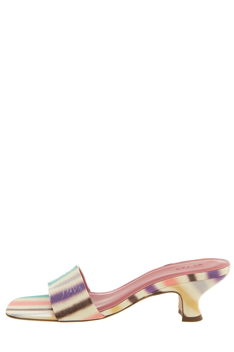 By Far Multicolor Sandal Mule Heels SZ 40