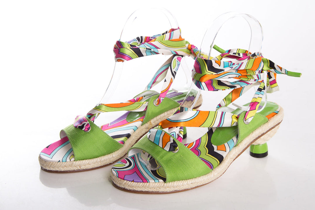 Emilio Pucci Multi Wrap Sandals SZ 36