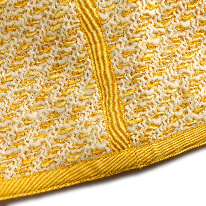 Top Quality Chanel Setup Suit Collarless Jacket Skirt Yellow 25 #34