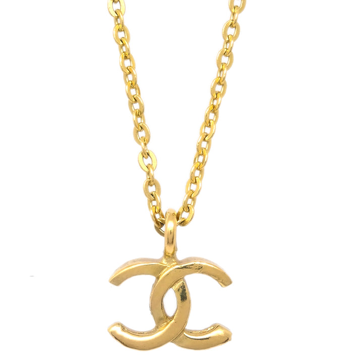 Top Quality Chanel CC Gold Chain Pendant Necklace 1982