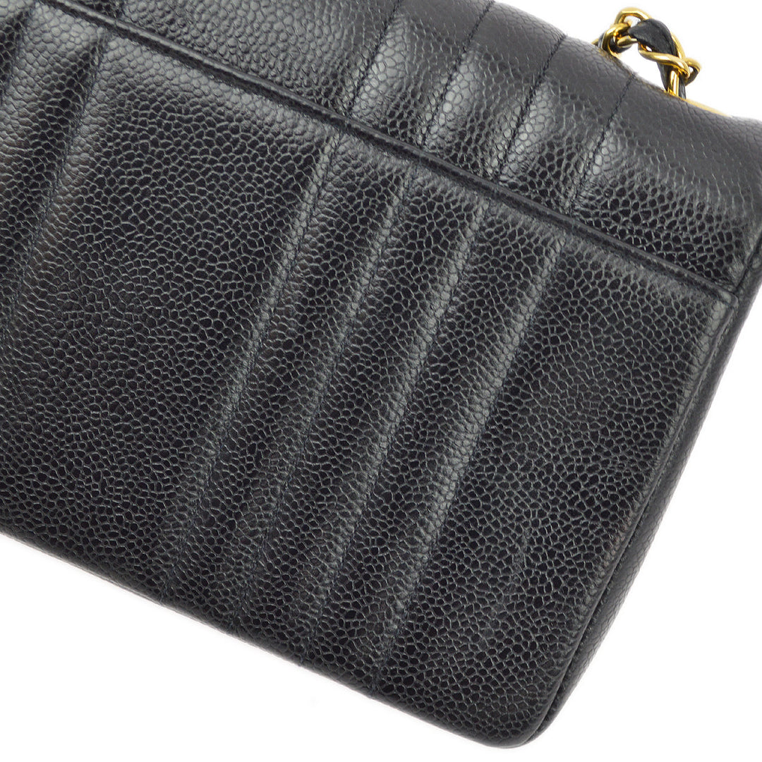 Top Quality Chanel Black Caviar Classic Flap Mademoiselle Chain Shoulder Bag