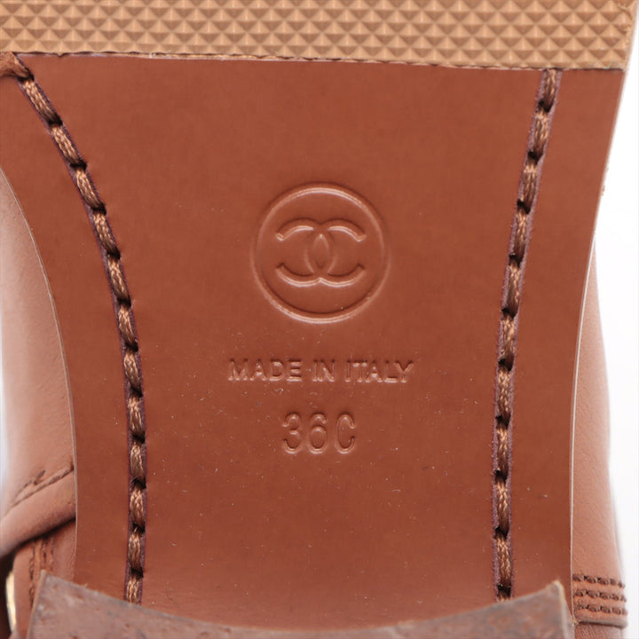 Top Quality Chanel Coco Leather Short Boots 36C  Brown G36707 Matrasse Side Zip Box  Bag