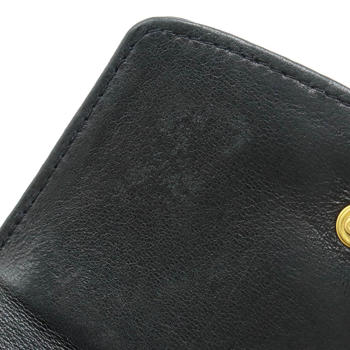 Top Quality Chanel Top Quality Chanel Coinmark Coincase Coinwork Coinwork Patent Leather Black Black Silver Gold A01430