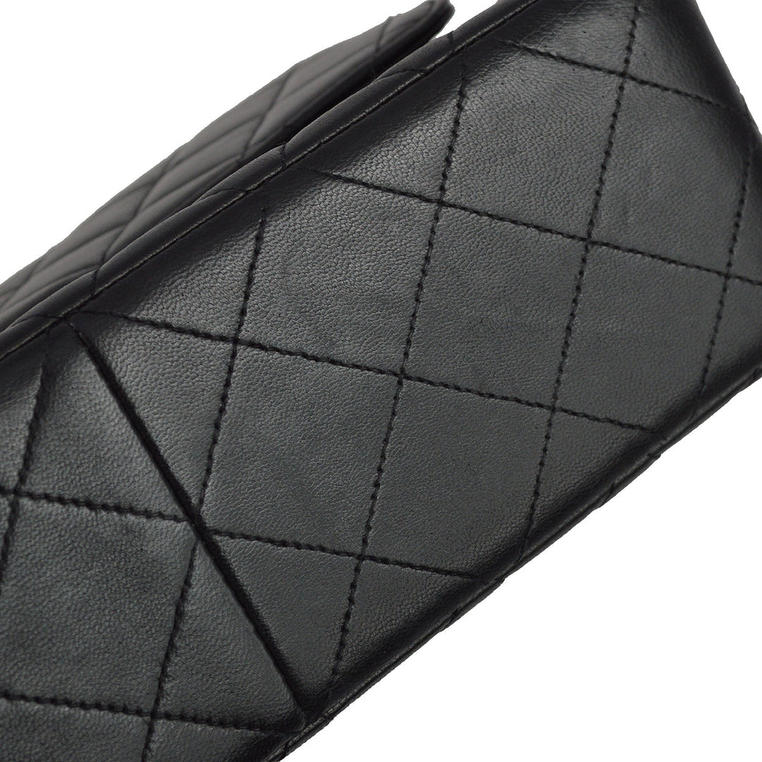 Top Quality Chanel Black Lambskin Double Sided Classic Flap Shoulder Bag