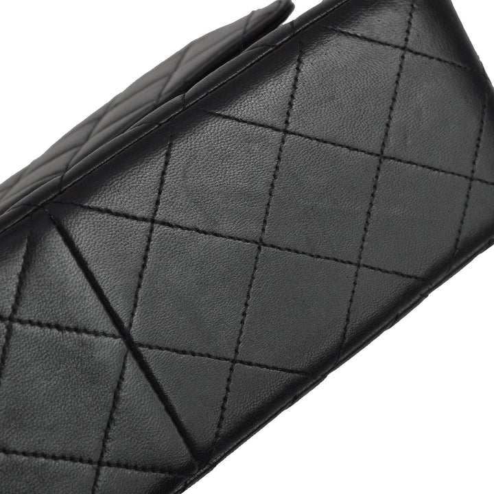 Top Quality Chanel Black Lambskin Double Sided Classic Flap Shoulder Bag
