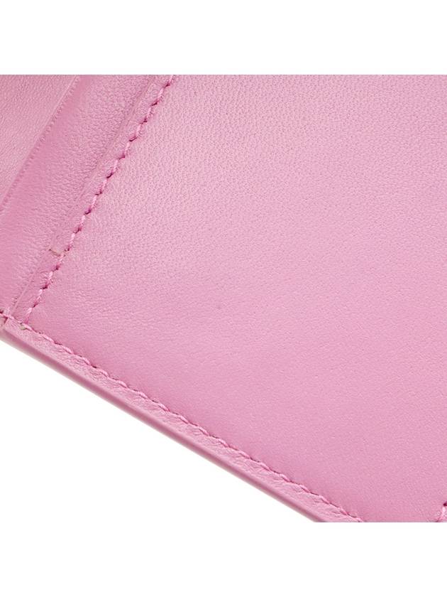 Bottega veneta Pink Intrecciato VN 3 fold folder wallet 493284