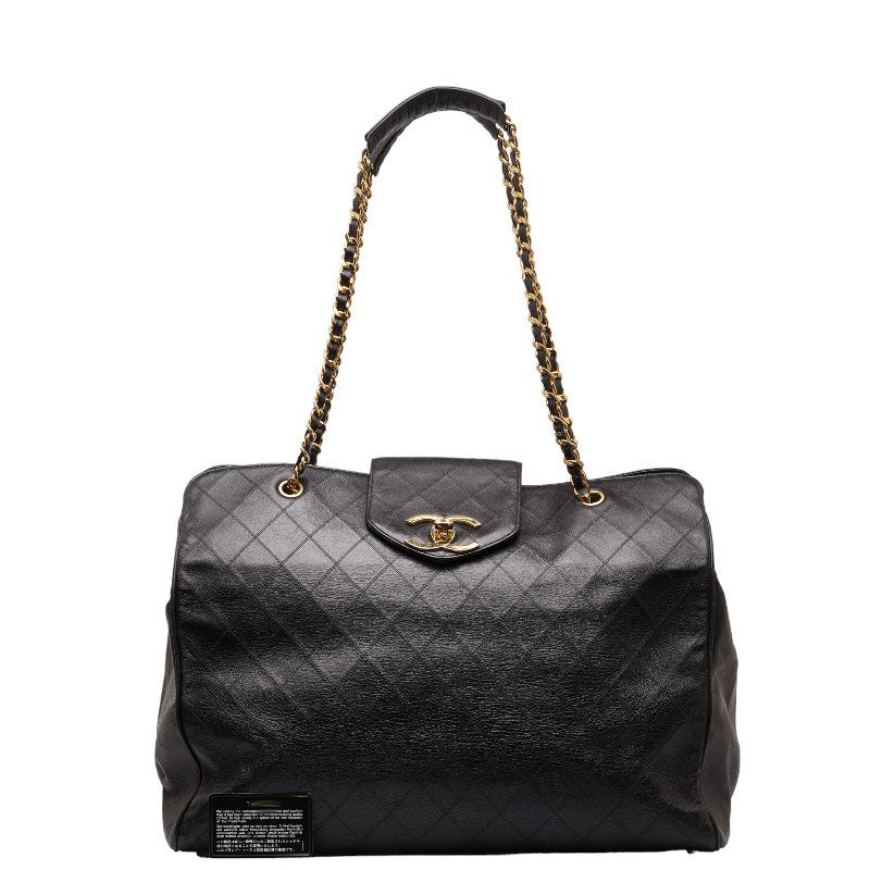 Top Quality Chanel Super Model Bag Coco Chain Tote Bag One-Shoulder Bag Black Leather  CHANEL