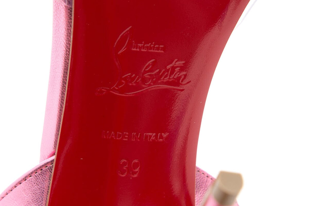 Christian Louboutin Pink  PVC Detail Heels SZ 39