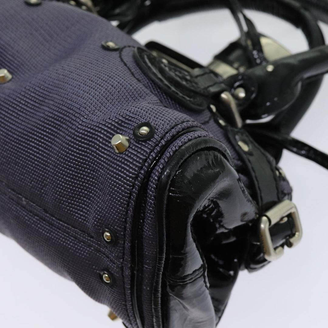 Chloe Paddington Hand Bag Canvas Purple 70178