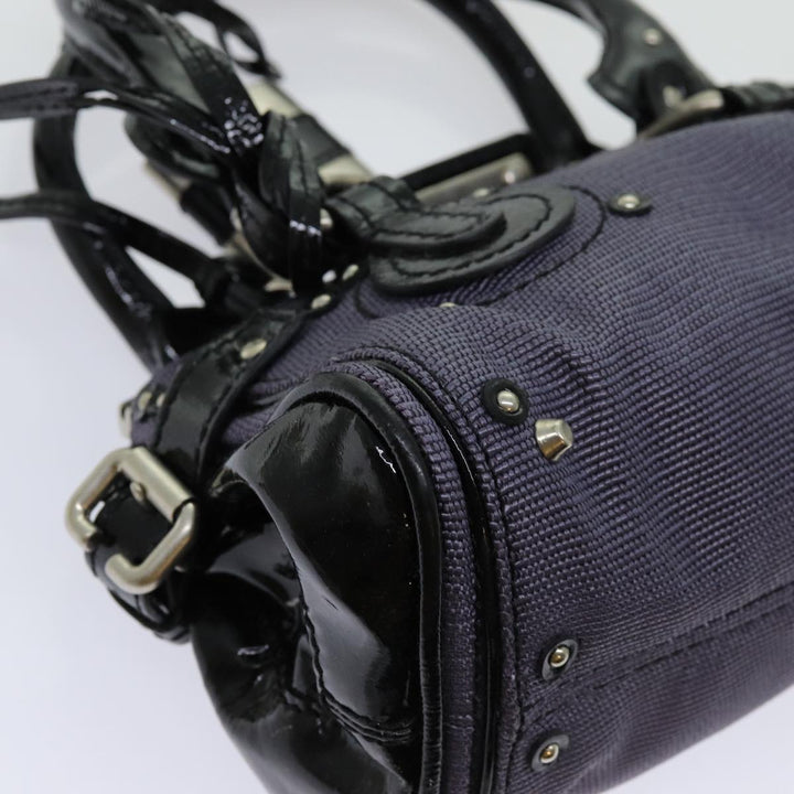 Chloe Paddington Hand Bag Canvas Purple 70178