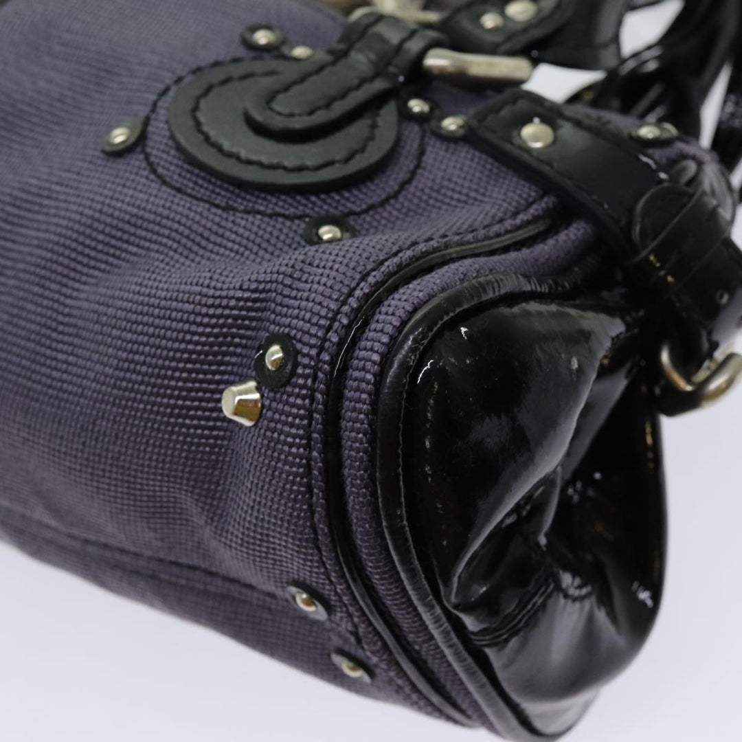 Chloe Paddington Hand Bag Canvas Purple 70178