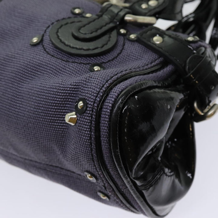 Chloe Paddington Hand Bag Canvas Purple 70178