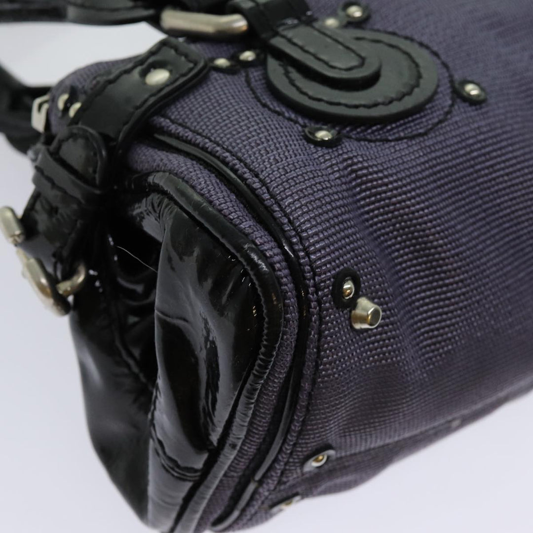 Chloe Paddington Hand Bag Canvas Purple 70178
