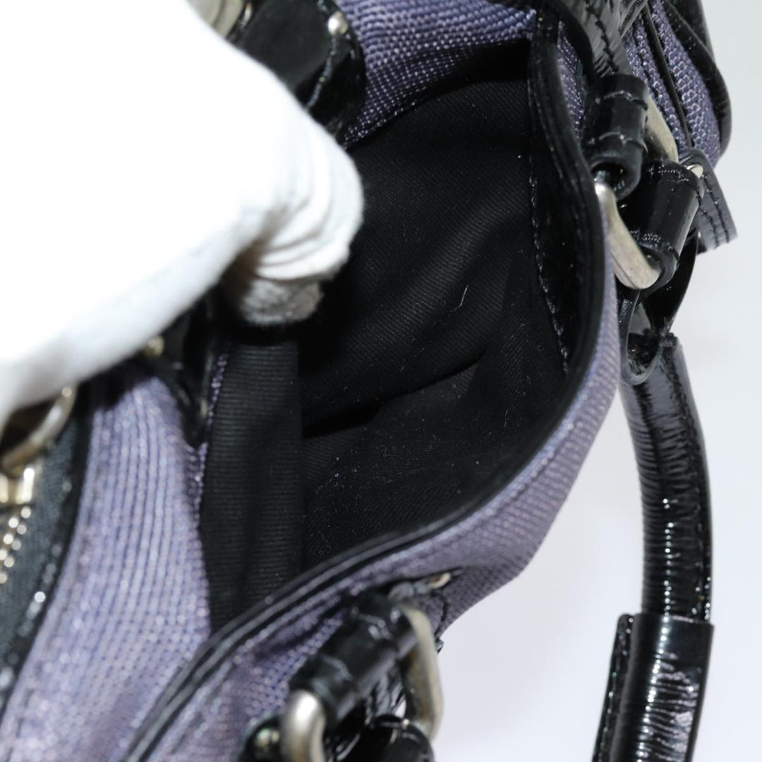 Chloe Paddington Hand Bag Canvas Purple 70178