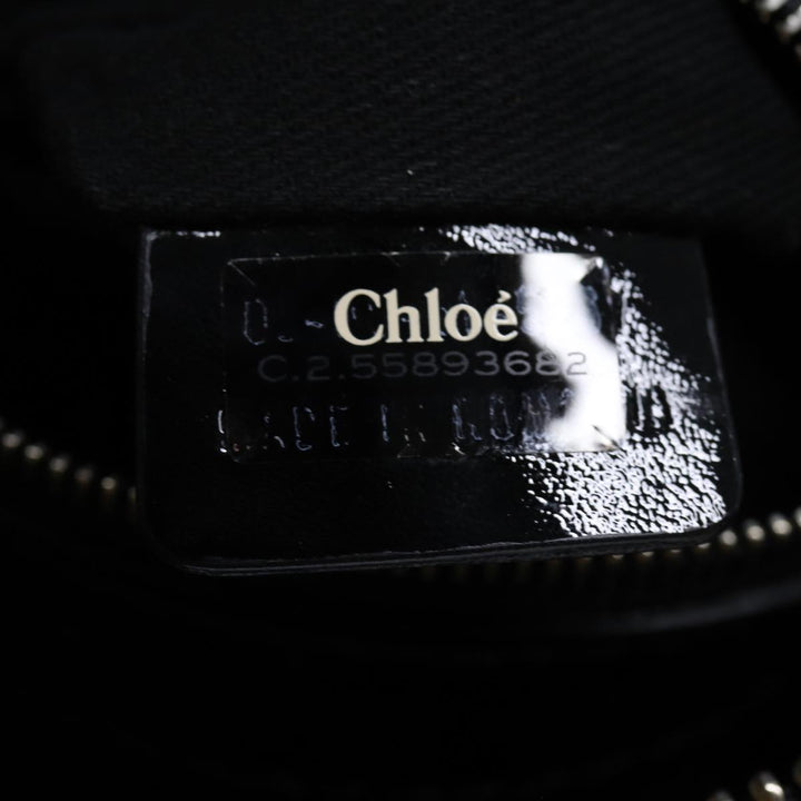 Chloe Paddington Hand Bag Canvas Purple 70178