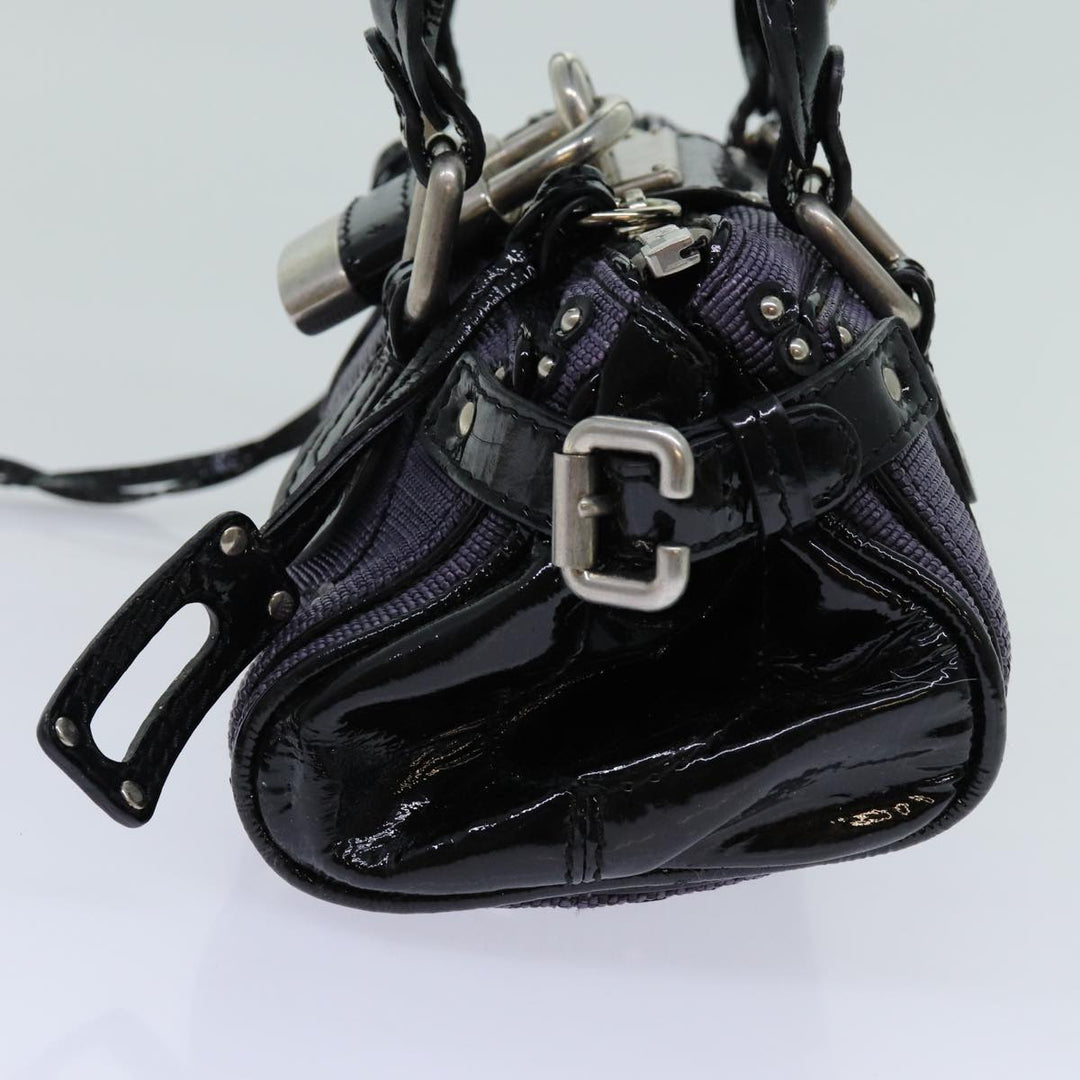 Chloe Paddington Hand Bag Canvas Purple 70178