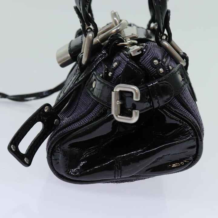 Chloe Paddington Hand Bag Canvas Purple 70178