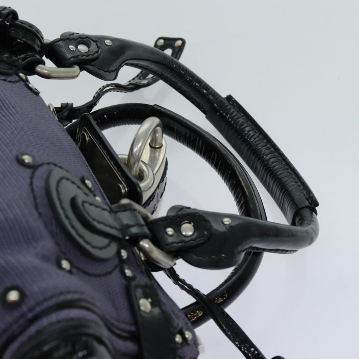 Chloe Paddington Hand Bag Canvas Purple 70178