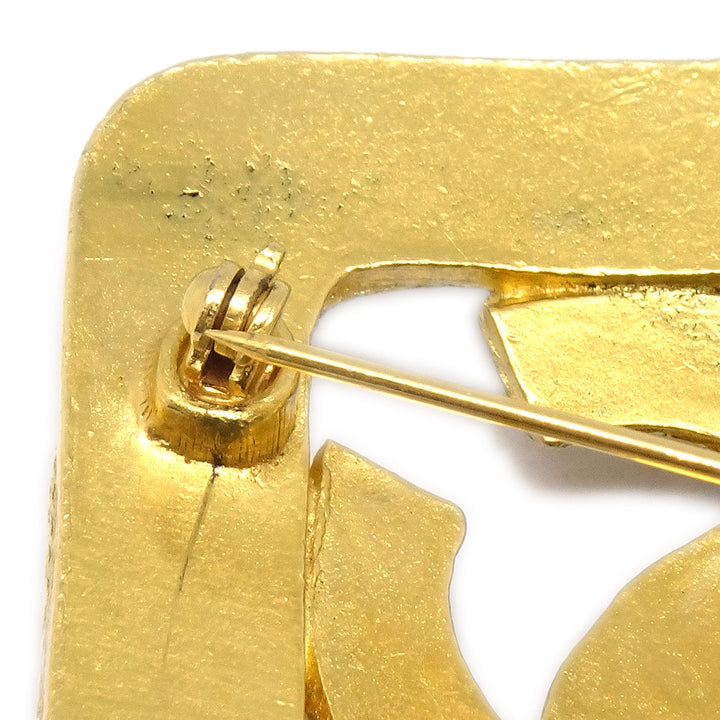 Top Quality Chanel Rhombus Brooch Pin Gold 94A